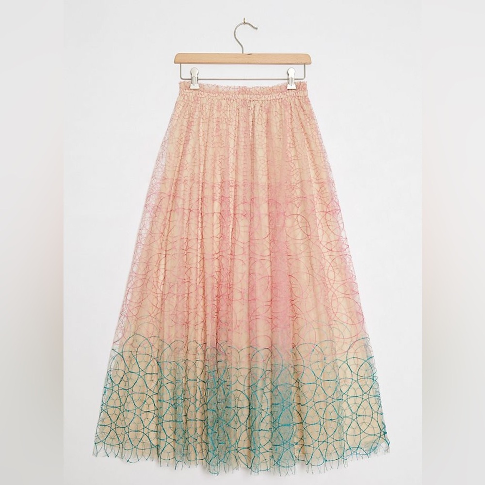 Anthropologie Geisha Designs tulle maxi skirt